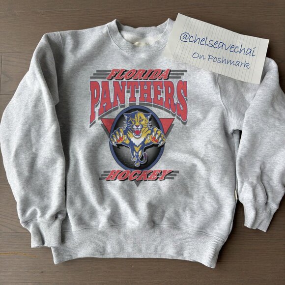 Vintage 90s Florida Panther Hockey Sweatshirt, Retro NHL Florida Panther Shirt - Picture 1 of 2